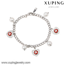 71959 Fashion Lovely Rhodium Color Eye Pearl Jewelry Promotional Bracelet